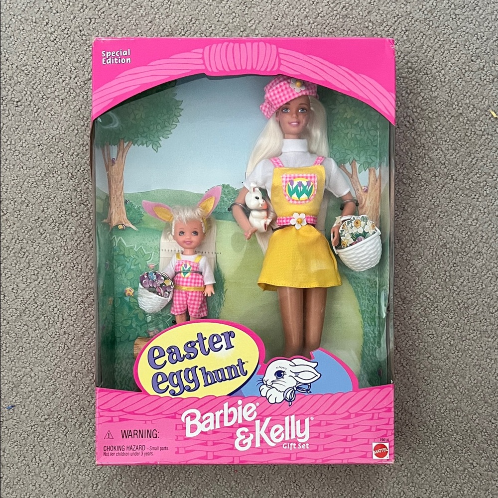 Barbie & Kelly Easter Egg Hunt Set - Pink and Yellow Outfits